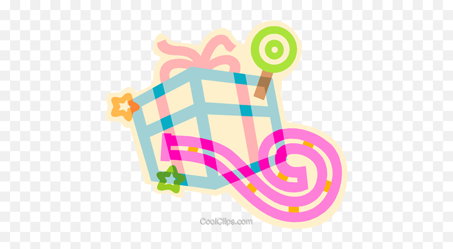 Birthday Gift Royalty Free Vector Clip Art Illustration Emoji,Birthday Presents Clipart