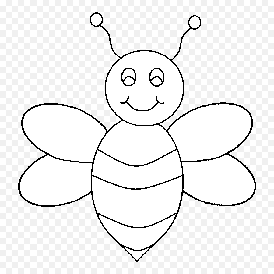 Honey Bee Hive Clip Art Black And White - Clip Art Bumble Bee Black Background White Drawing Emoji,Bee Clipart Black And White