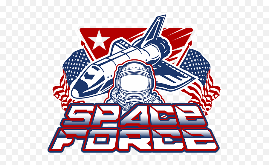 Us Space Force Art Spaceship Us Flag Astronaut Dark Emoji,Spaceforce Logo