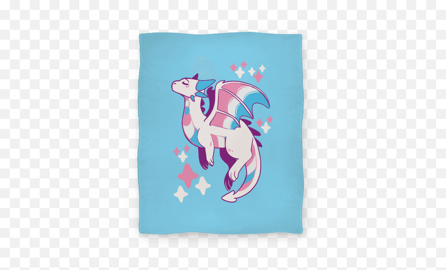 Trans Pride Dragon Blankets Lookhuman Emoji,Cute Dragon Png