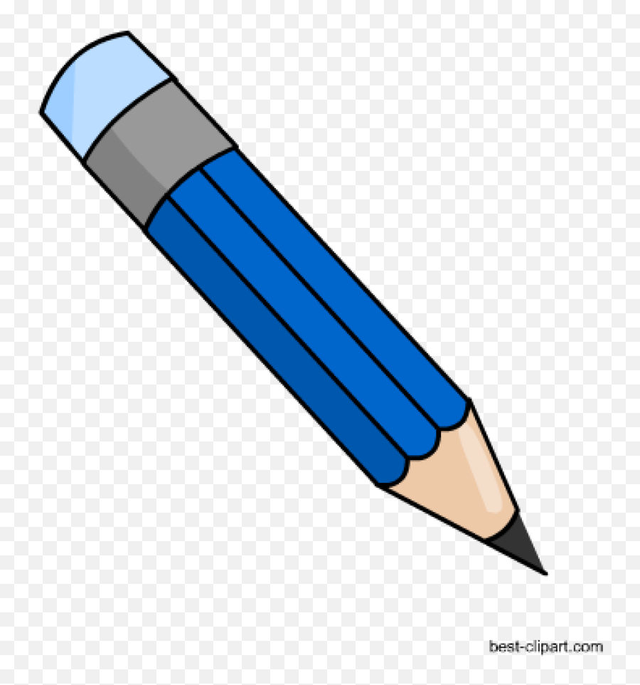 Free Pencil Clipart Transparent - Blue Pencil Clipart Emoji,Pencil Transparent