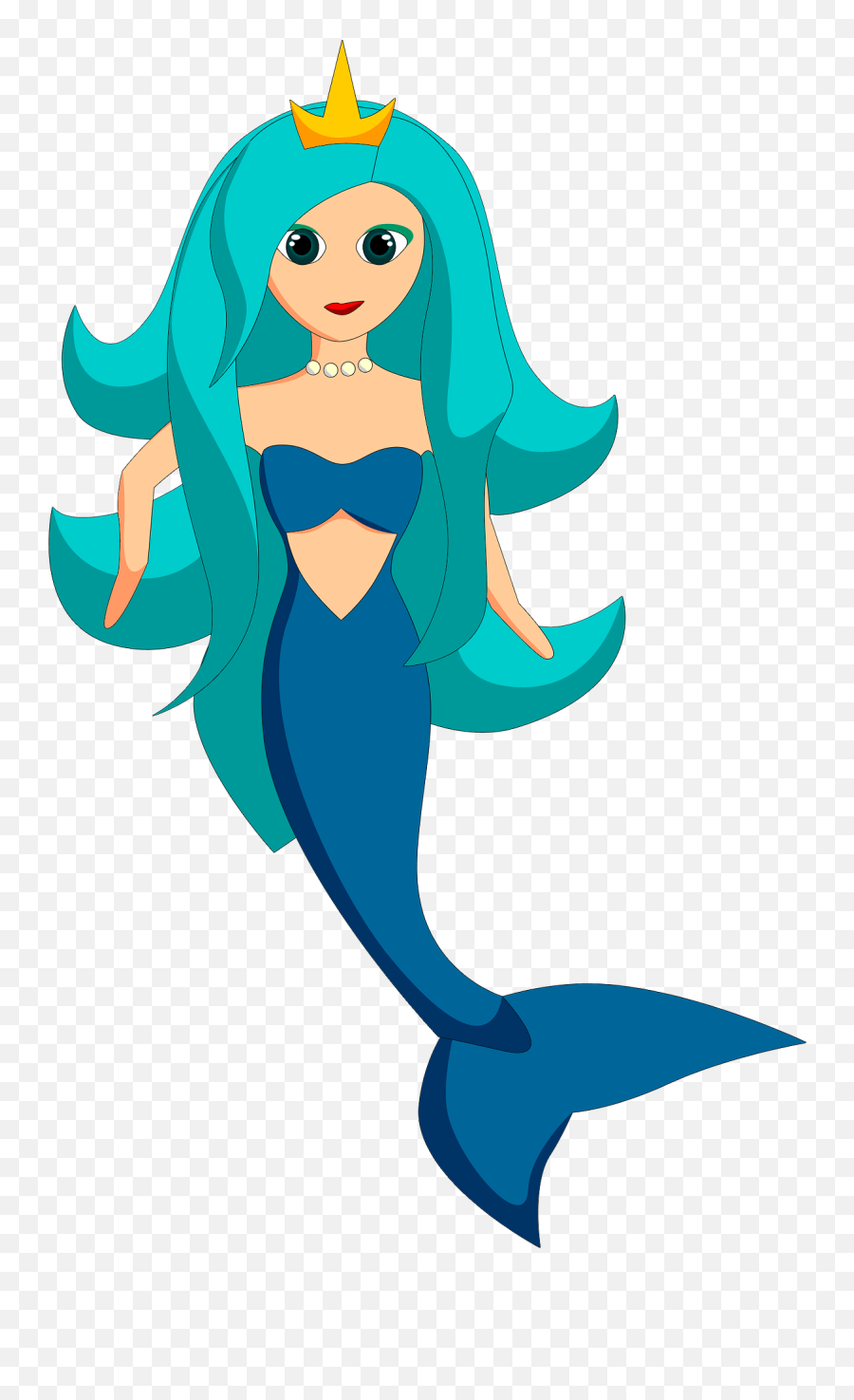 Cartoon Mermaid Clipart - Mermaid Clipart Emoji,Mermaid Clipart