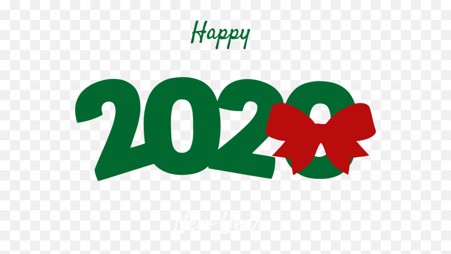 New - Year Green Text Font For Happy New Year 2020 For New Emoji,Happy New Year 2020 Png