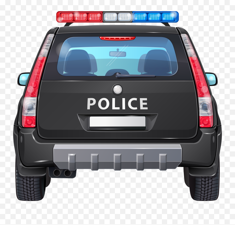 Back Of Police Car Clipart - Car Clipart Png Back Emoji,Police Car Clipart