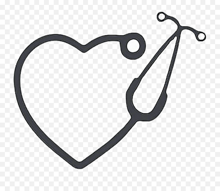 Stethoscope Heart Nursing Nurse Freetoedit - Heart Heart Shape Stethoscope Silhouette Emoji,Nursing Clipart