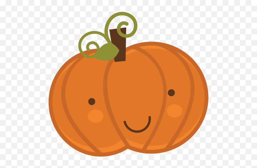 Cute Pumpkin Clipart 4 - Cute Transparent Pumpkin Clipart Emoji,Pumpkin Clipart