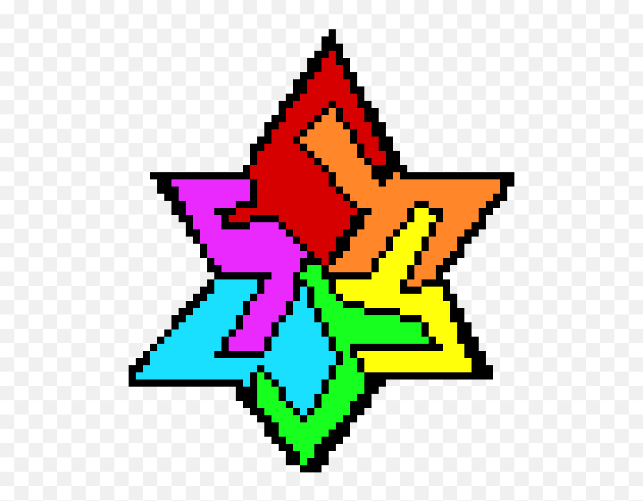Ninja Star Pixel Art Maker - Pixel Rainbow Swirl Background Emoji,Ninja Star Png