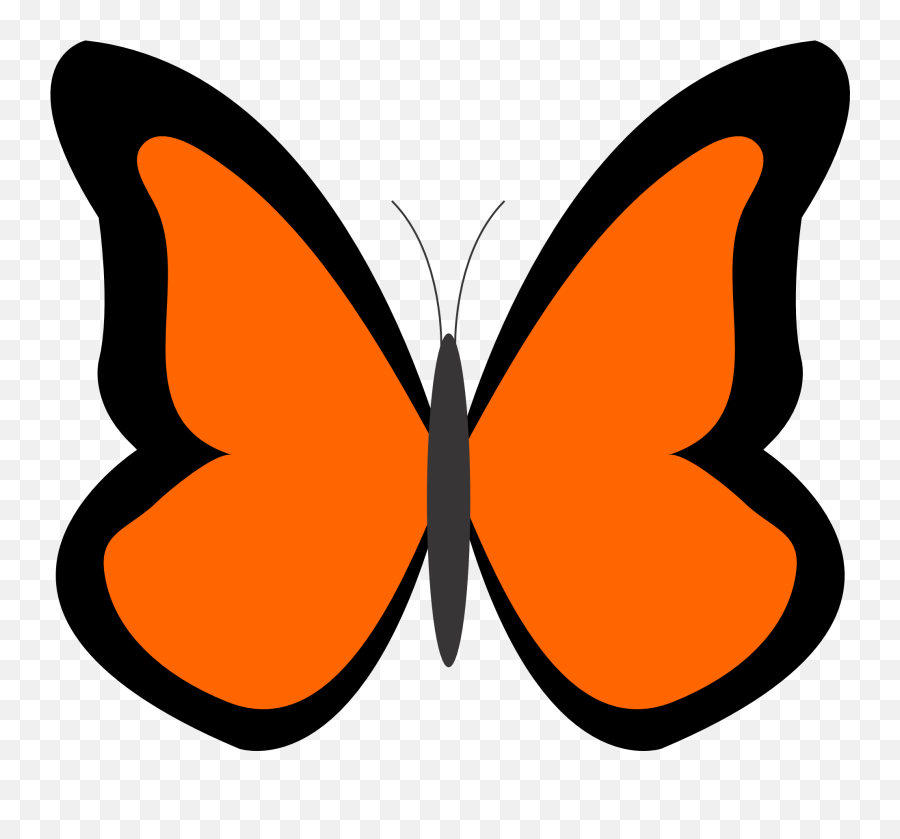 Clipart Panda - Orange Butterfly Clipart Emoji,Orange Clipart