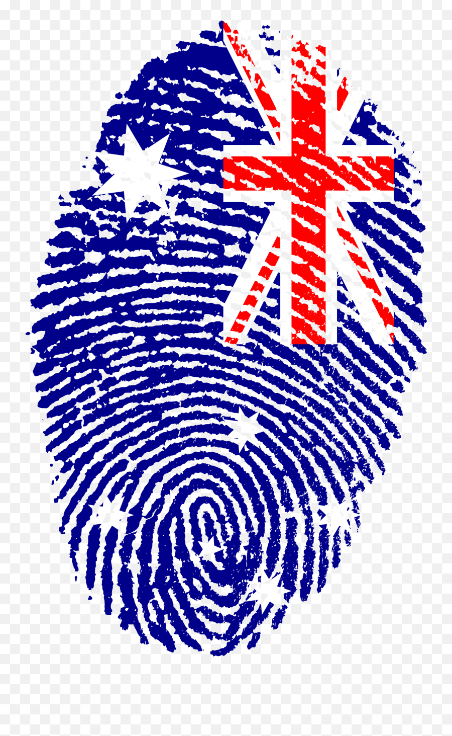 Clipart Of Australia Flag In A Shape Of - Australia Flag Fingerprint Emoji,Australia Flag Png