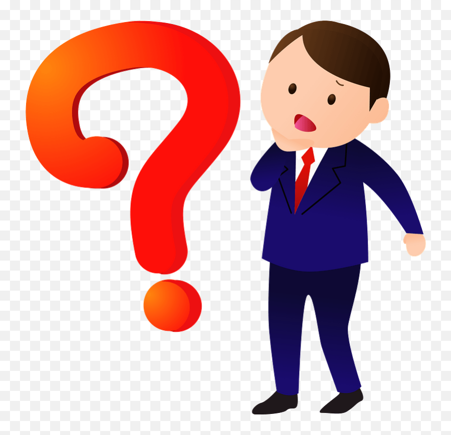Business Man Question Mark Clipart - Png Download Full Person With Question Mark Gif Emoji,Red Question Mark Png