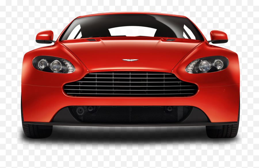 Red Aston Martin V8 Vantage Front View Car Png Image Aston - Aston Martin Car Front Emoji,Aston Martin Logo Png