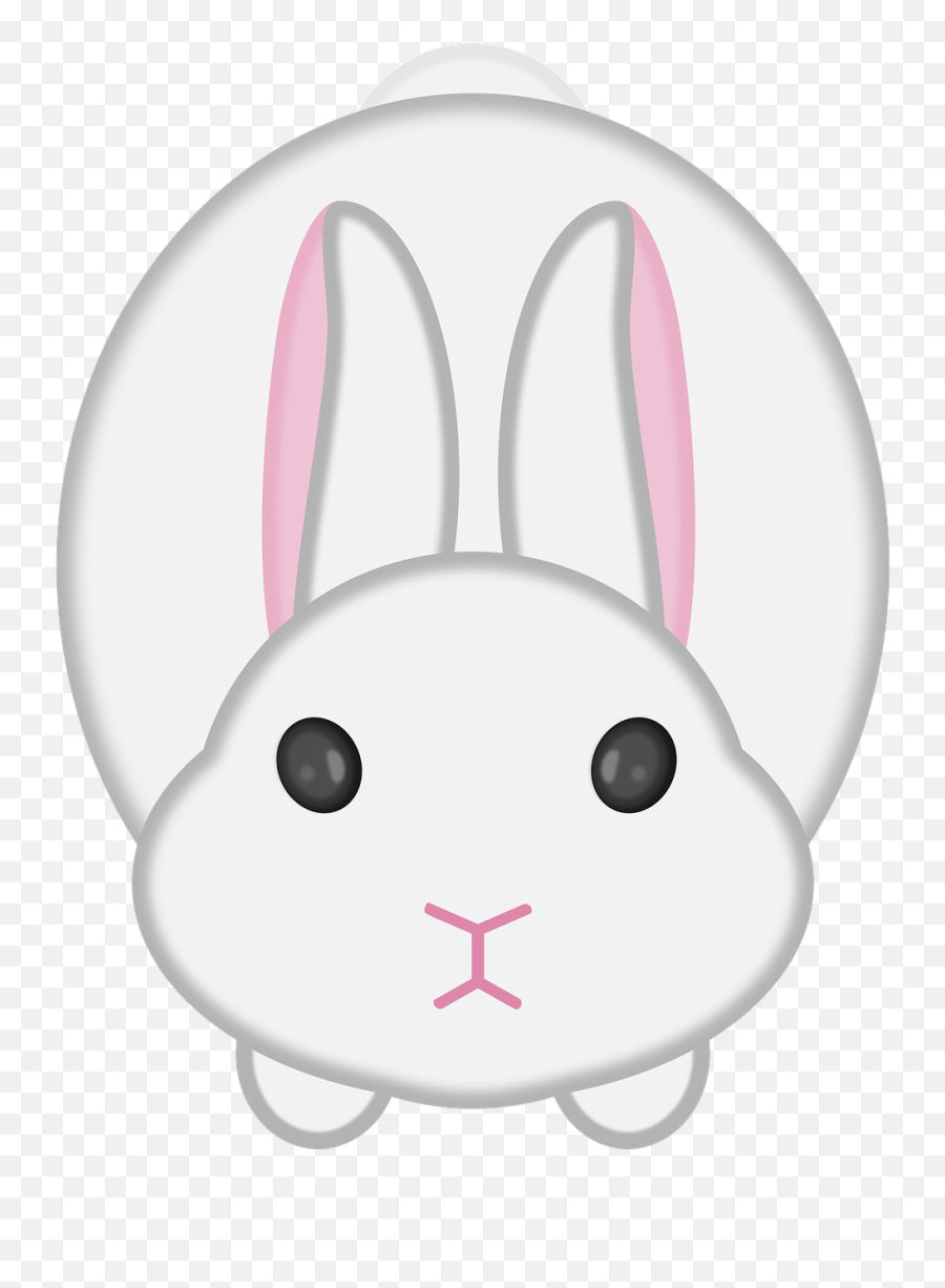 Easter Bunny Domestic Rabbit Lionhead Rabbit Angel - Rabbit Clipart For Rabbit Face Emoji,Lion Head Clipart Black And White
