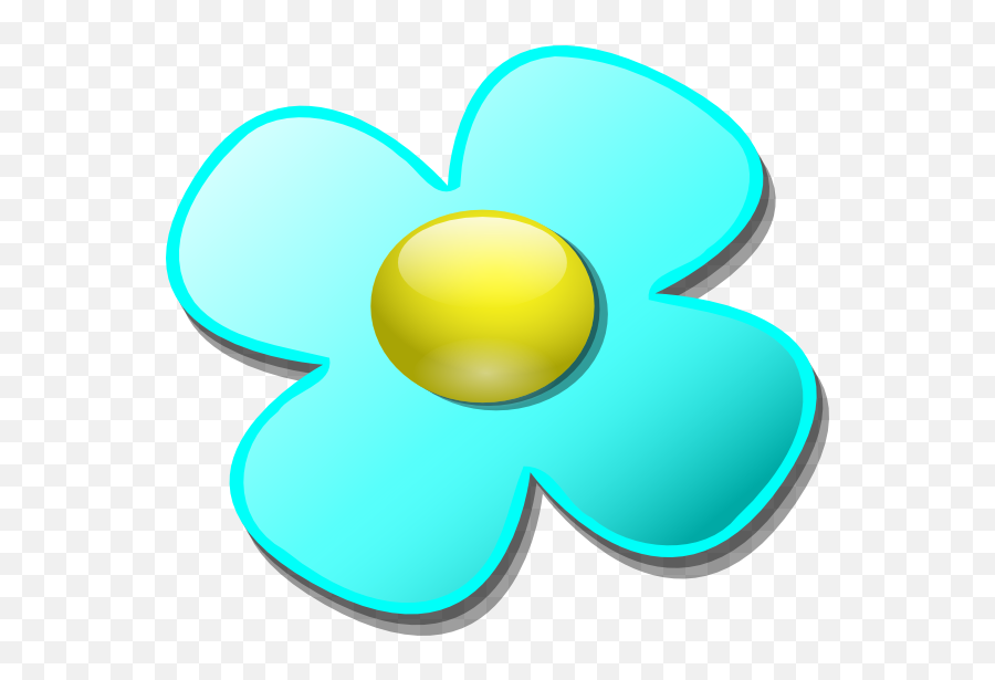 Download Hd Light Blue Flower Clipart Transparent Png Image - Cyan Flower Png Emoji,Blue Flower Clipart