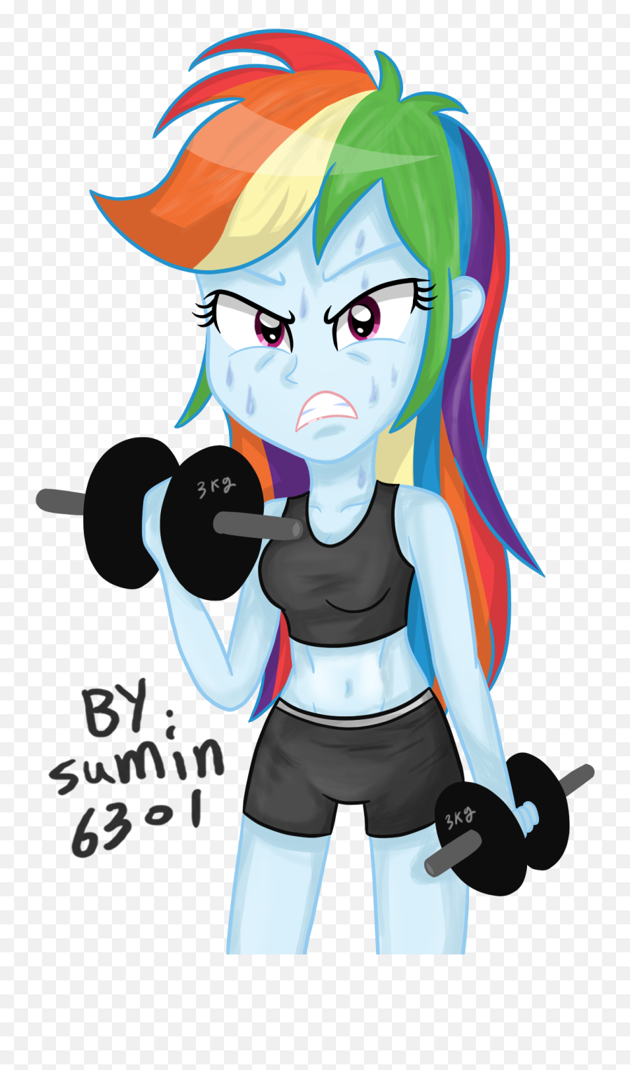 Png By Sumin6301 - Rainbow Dash Working Out 1172x1855 Gambar Rainbow Dash Equestria Girl Emoji,Working Out Clipart