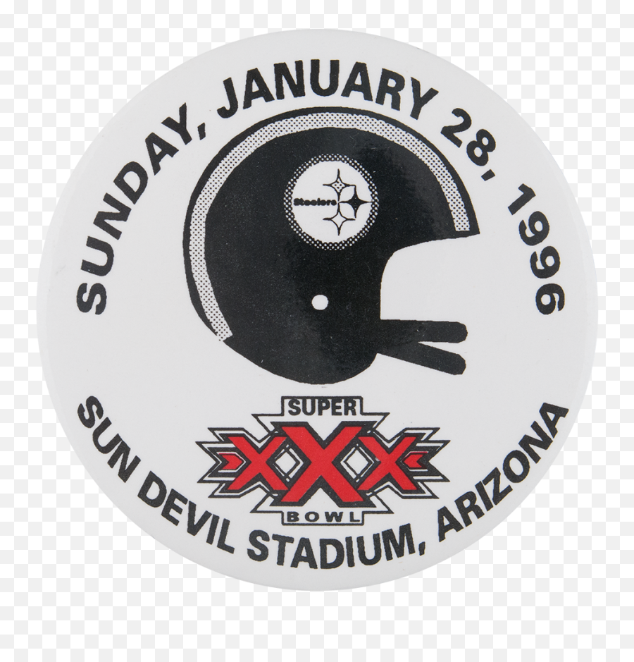 Super Bowl Xxx Busy Beaver Button Museum - Dot Emoji,Steeler Logo History