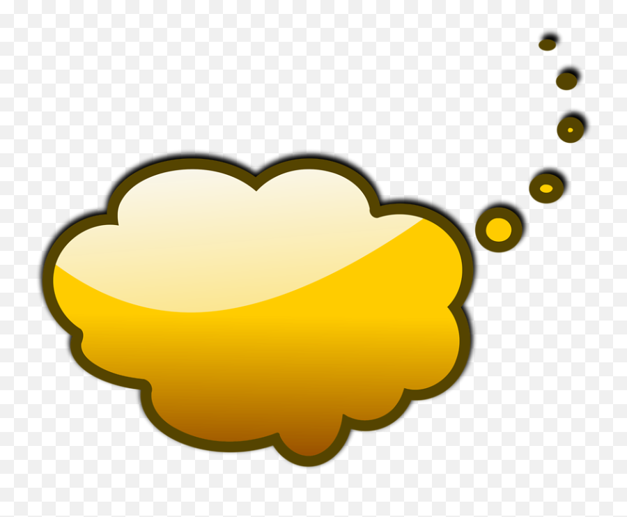 Thought Bubble Caption Bubbles Free Clip Art On - Transparent Yellow Thought Bubble Emoji,Thought Bubble Clipart