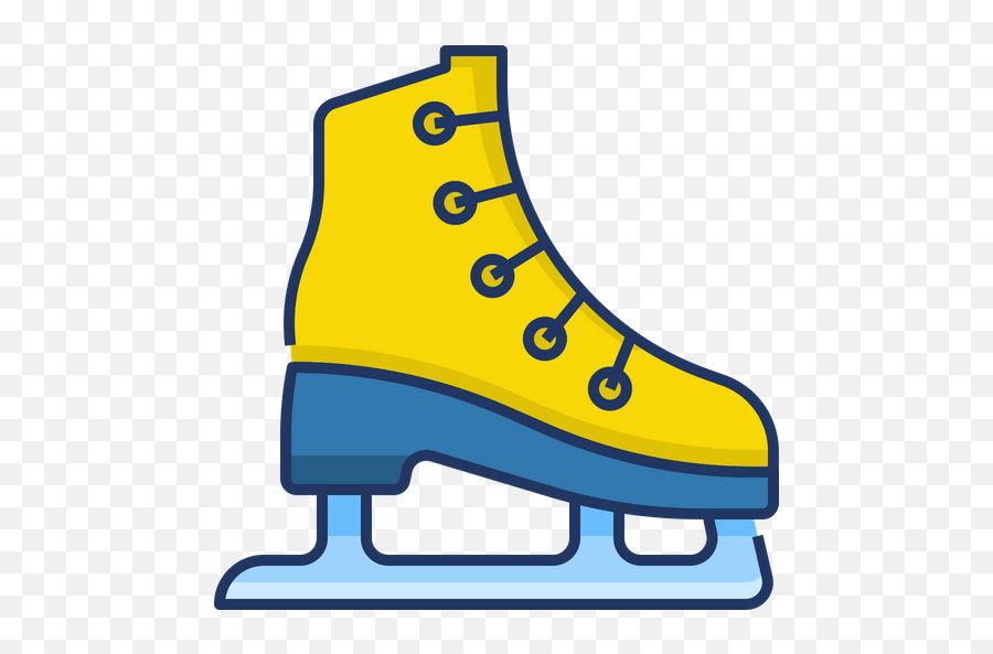 Ice Skate Icon Of Colored Outline Style Emoji,Hockey Skates Clipart