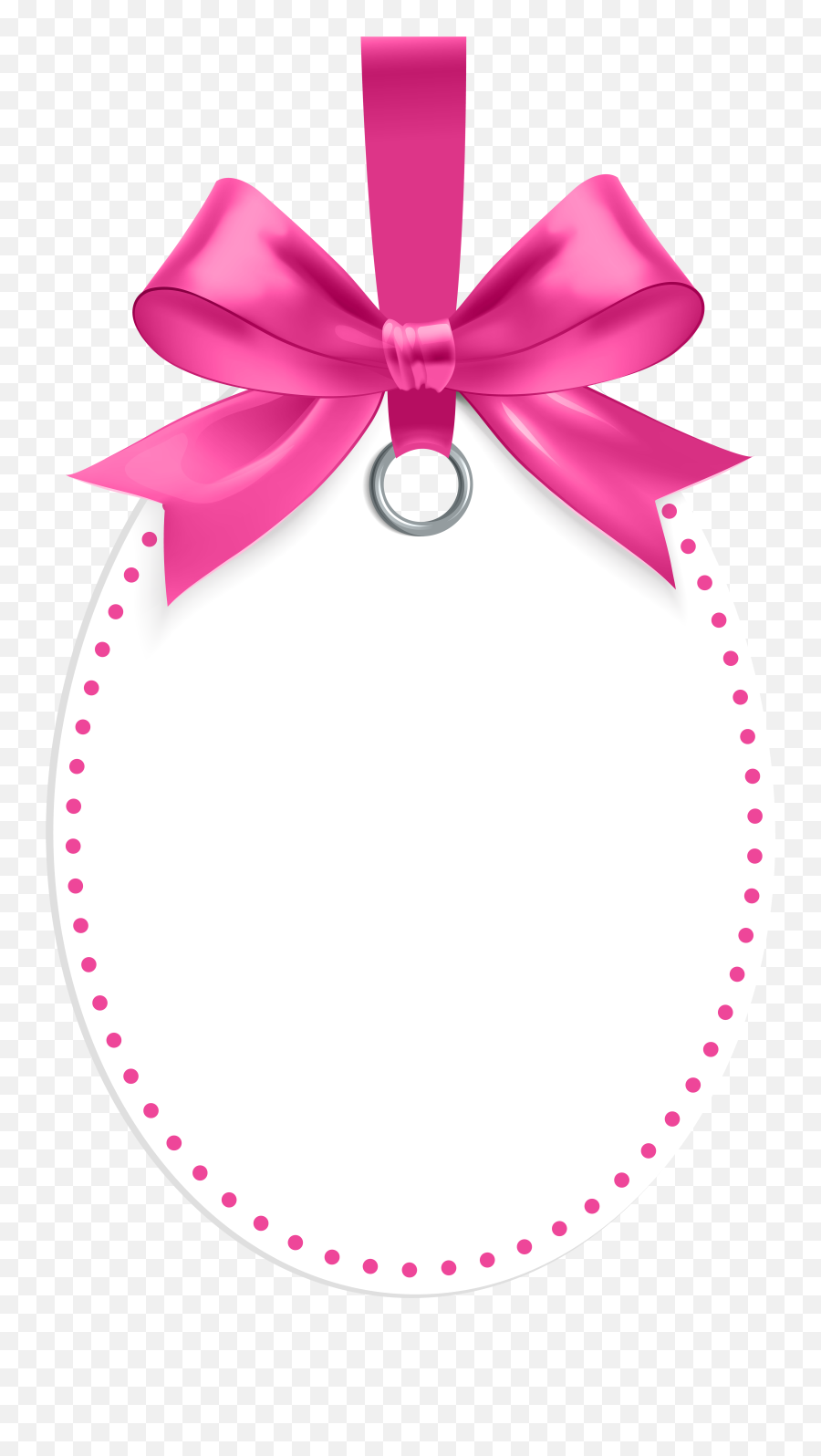 Label With Pink Bow Template Png Clip Art Full Size Png Emoji,Pink Bow Png