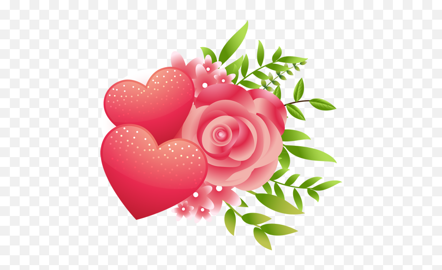 Rose Flower With Love Heart Transparent Png Pngimagespics Emoji,Rose Flower Png