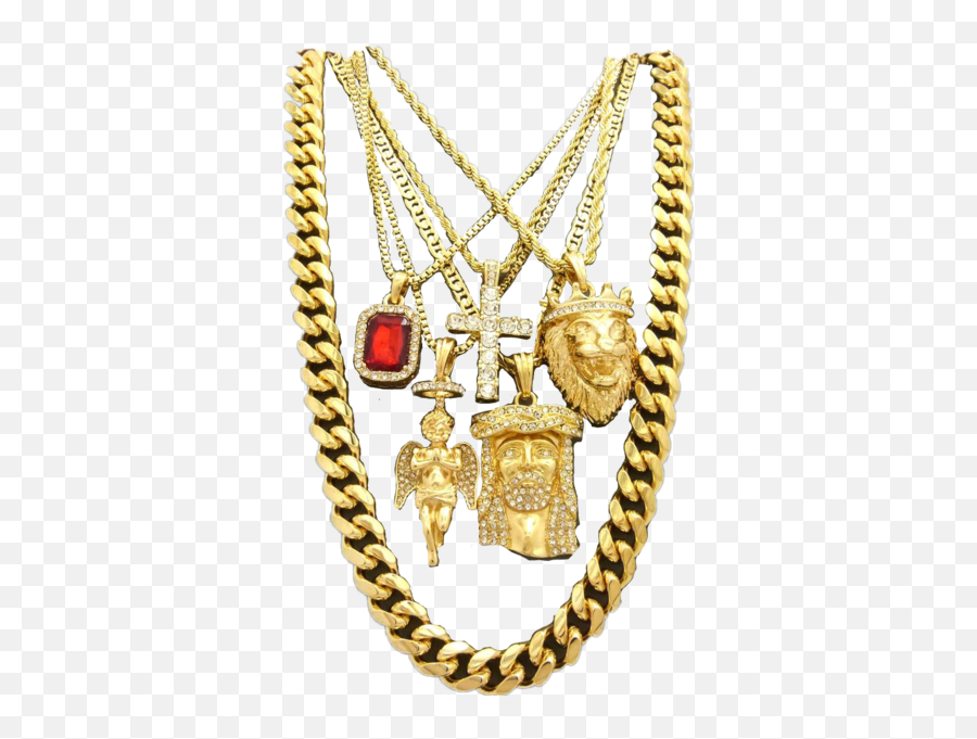 Gold Chain Combo Kit - Chain Gold Png Hd Emoji,Gold Chain Png