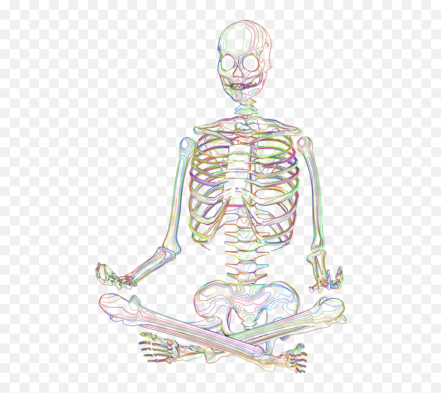 Free Photo Yoga Line Art Skeleton Bones Exercise Meditation Emoji,Pile Of Bones Png