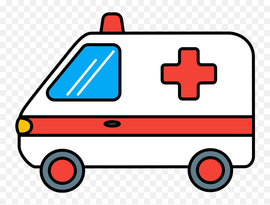 Ambulance Clipart - Ambulance With Red Cross Clipart Emoji,Ambulance Clipart