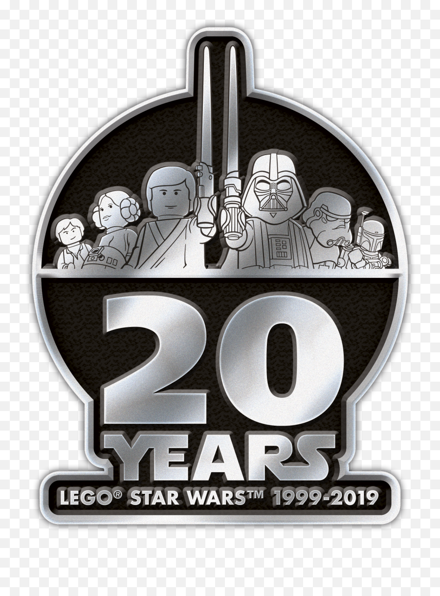 Star Wars Logo Png - Lego Star Wars 20th Anniversary Logo Lego Star Wars Transparant Emoji,Star Wars Imperial Logo