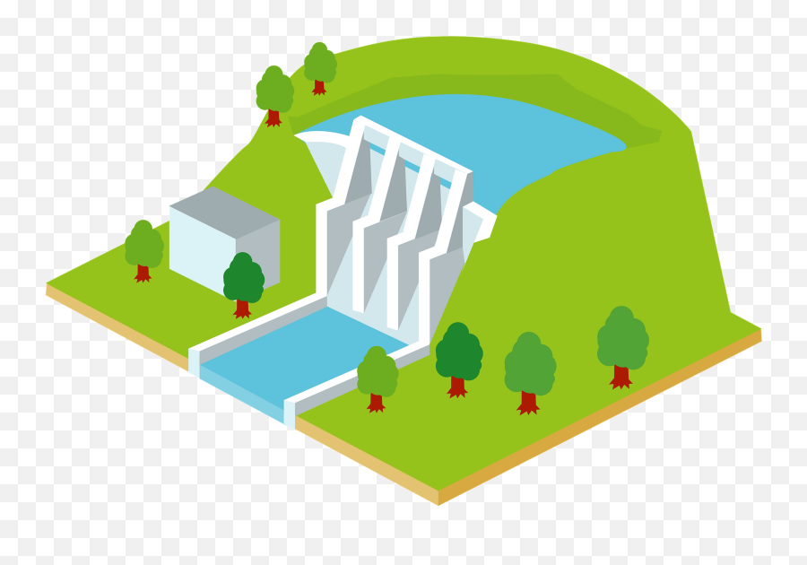 Hydroelectric Power Plant Clipart - Hydroelectric Power Plant Clipart Emoji,Electricity Clipart