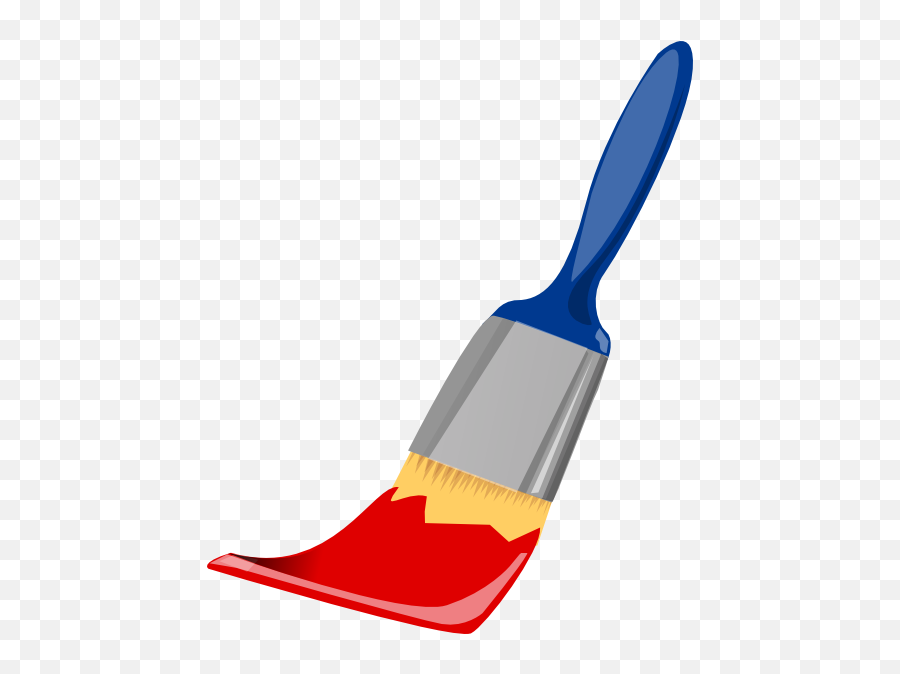 Paint Brush Blue And Red Clip Art At Clkercom - Vector Clip Red Paint For The Brush Png Emoji,Paintbrush Png
