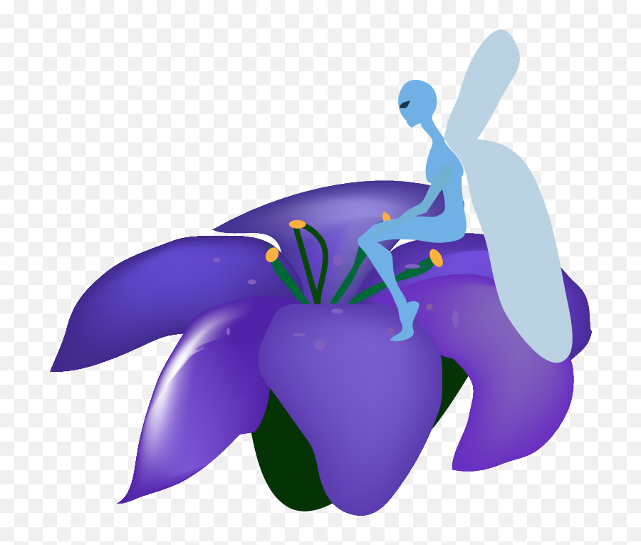 Clip Art - Violet Flower Vector Png Emoji,Fantasy Clipart