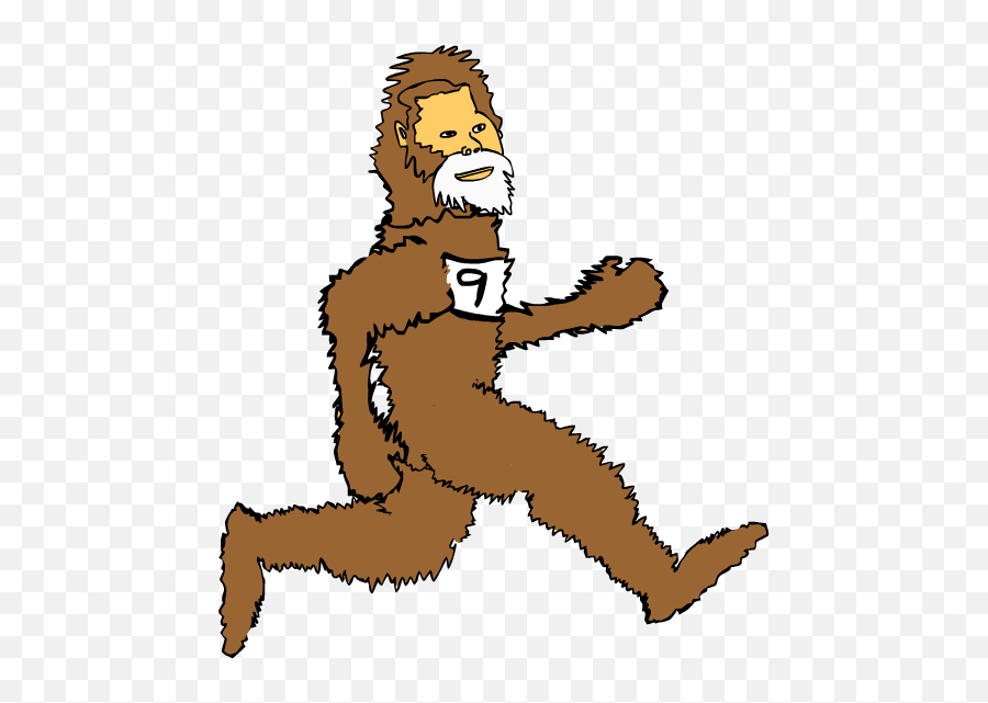 Sasquatch Running In Marathon - Fictional Character Emoji,Sasquatch Clipart
