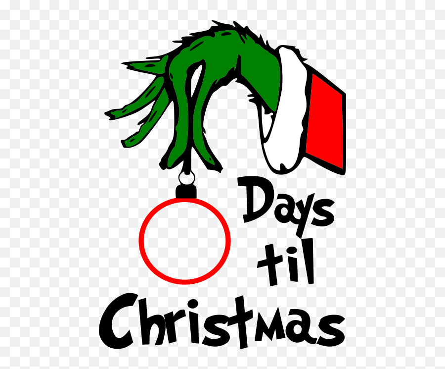 Grinch Hand Png - Grinch Days Till Christmas No Background Emoji,Grinch Logo