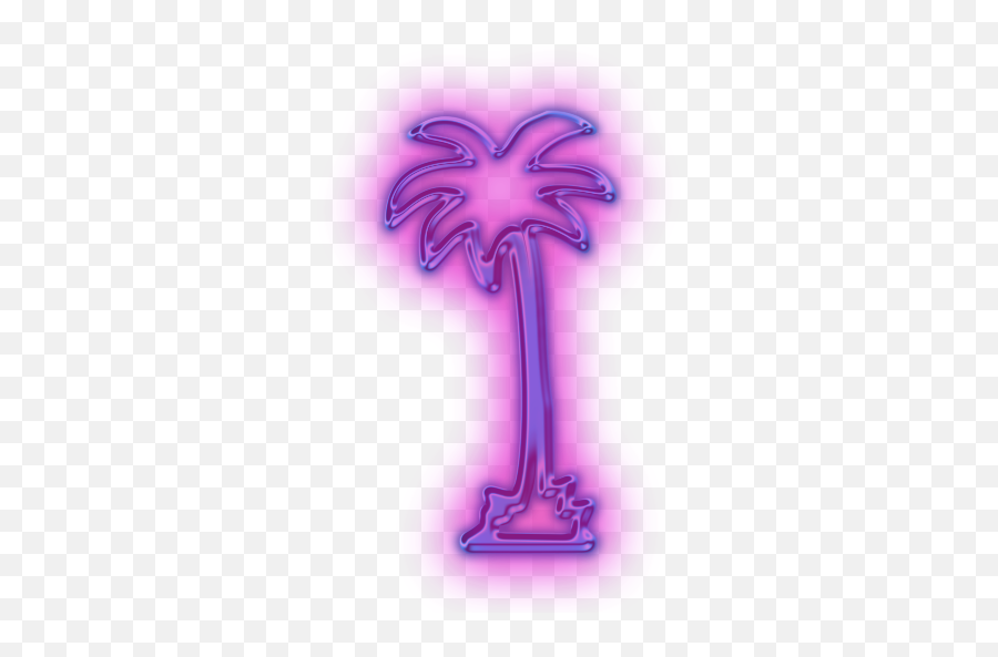 Palm Tree Clipart Neon - Cross 512x512 Png Clipart Download Girly Emoji,Palm Tree Clipart