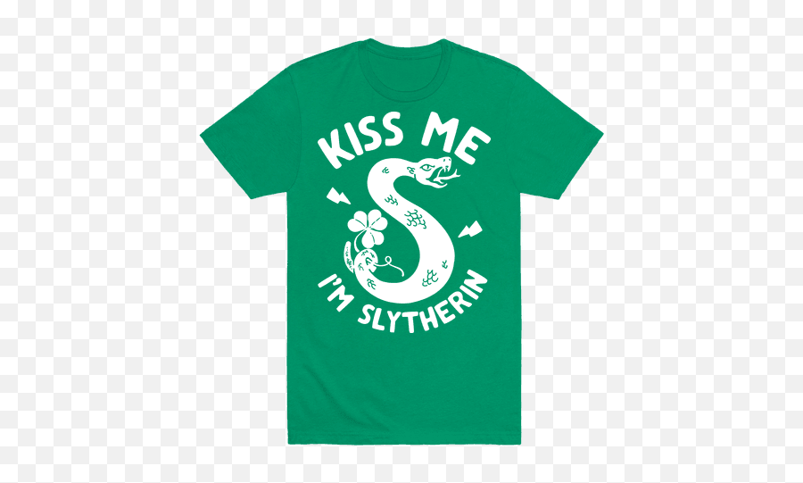 Slytherin Kiss Me T Shirt - Short Sleeve Emoji,Slytherin Png