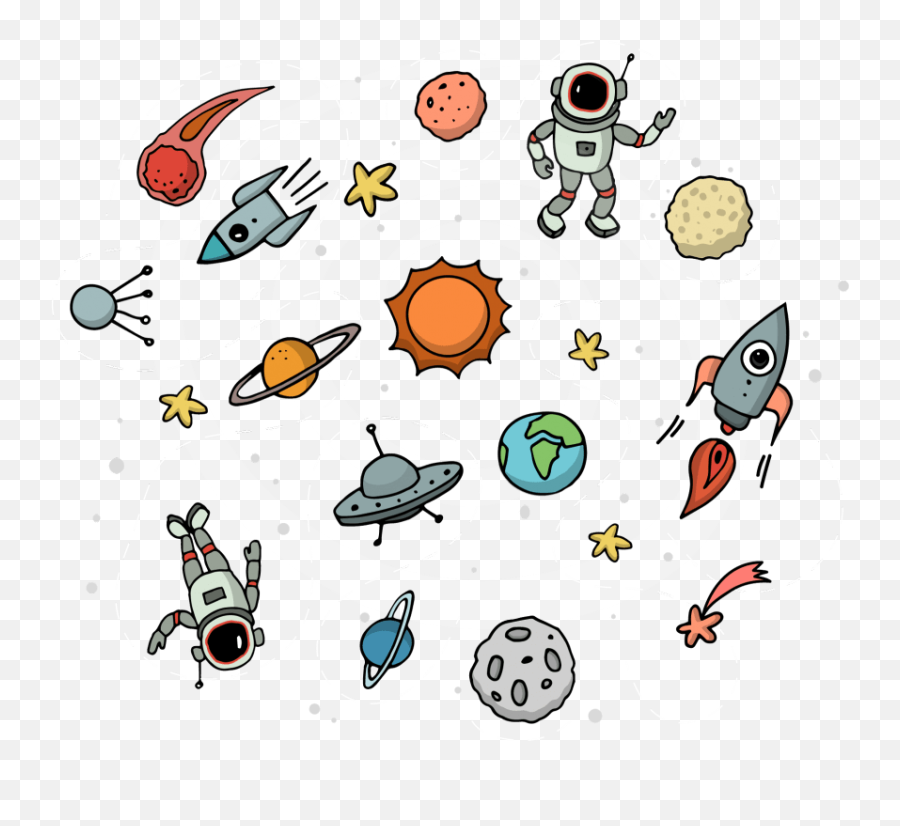 Space Background Png - Astronaut Clipart Space Border Outer Space Universe Cartoon Emoji,Space Helmet Clipart