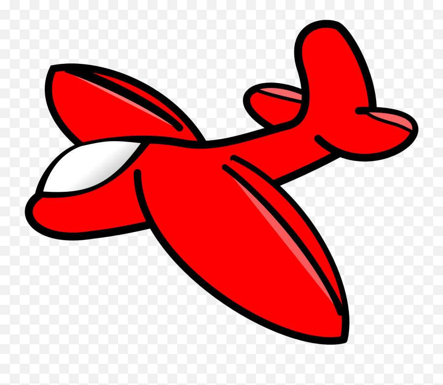 Red Plane Clipart - Red Plane Clipart Emoji,Airplane Clipart