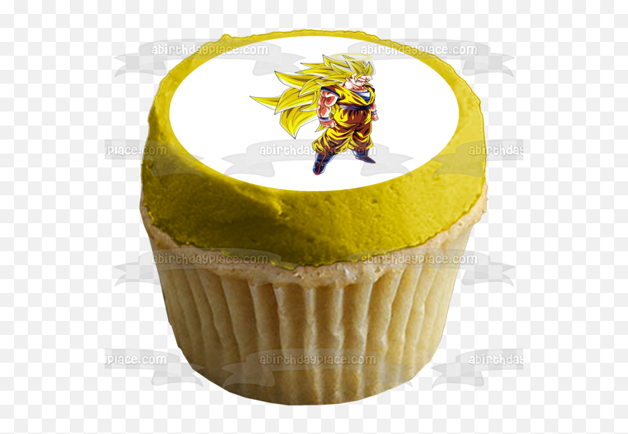 Goku Super Saiyan 3 Dragon Ball Edible Cake Topper Image Abpid00039 Emoji,Goku Super Saiyan Png
