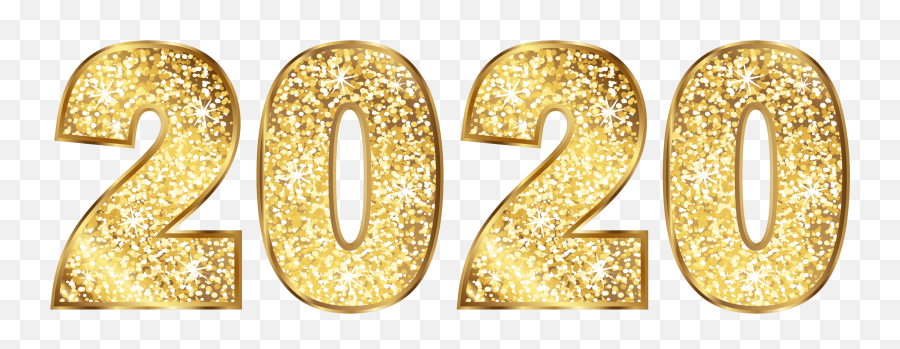 2020 Golden Transparent Clip Art Image - Dot Emoji,2020 Png