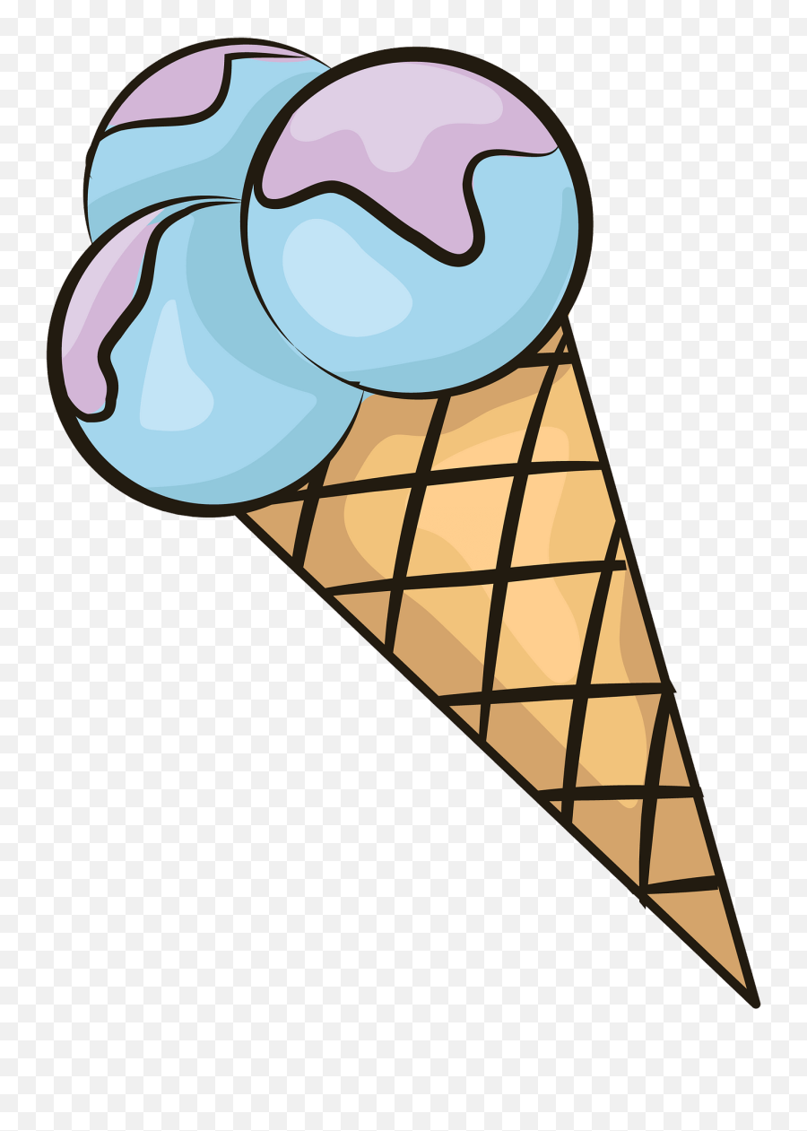 Ice Cream Cone Clipart - Clipart Cornet De Glace Emoji,Cone Clipart