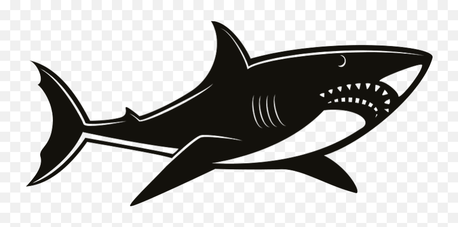 Shark Clipart Free Download Transparent Png Creazilla - Great White Shark Emoji,Shark Clipart Black And White