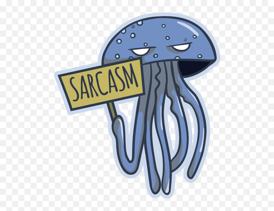Sarcastic Jellyfish - Cartoon Transparent Cartoon Jingfm Cartoon Emoji,Jellyfish Clipart