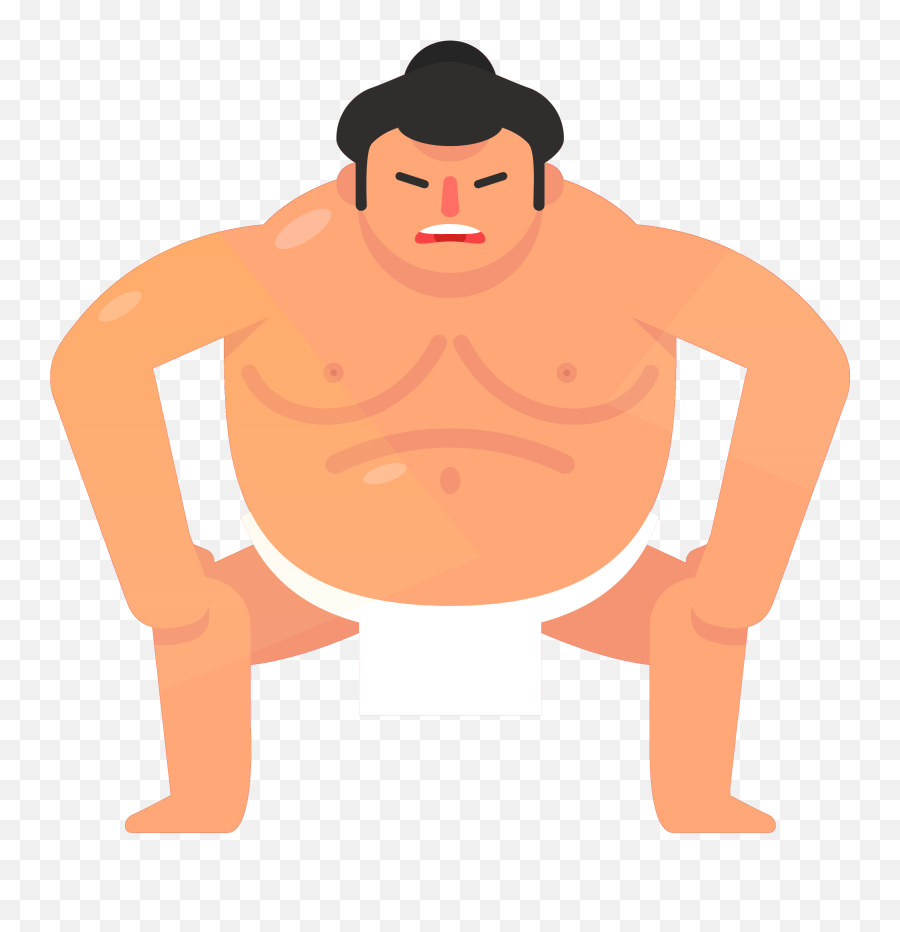Sumo Wrestling Cartoon Clip Art - Sumo Wrestler Png Ugly Emoji,Wrestling Clipart