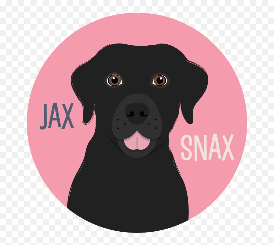 Home Jax Snax Emoji,Pink Dog Logo