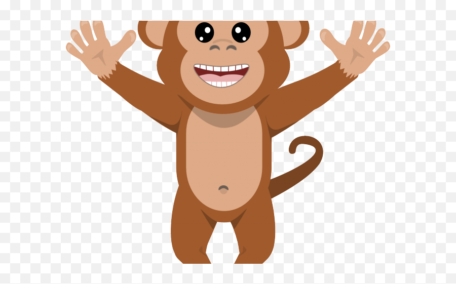 Ape Clipart Clip Art - Monkey Clipart Full Size Png Emoji,Open Arms Clipart