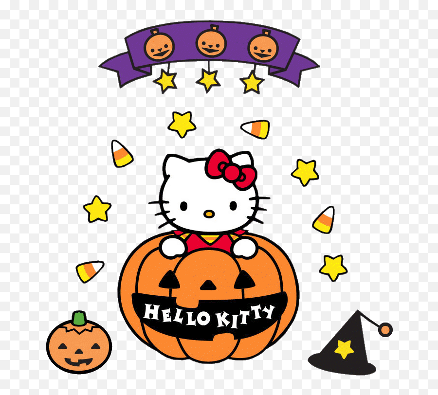Download Download Hello Kitty Halloween Png Clipart Hello - Halloween Hello Kitty Transparent Emoji,Happy Halloween Clipart