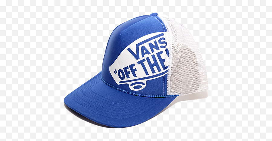 Wall Side Print Logo Hat In Royal Blue - Vans Transparent Emoji,Vans Off The Wall Logo