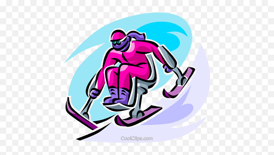 Disabled Downhill Skier Royalty Free Vector Clip Art Emoji,Disabilities Clipart