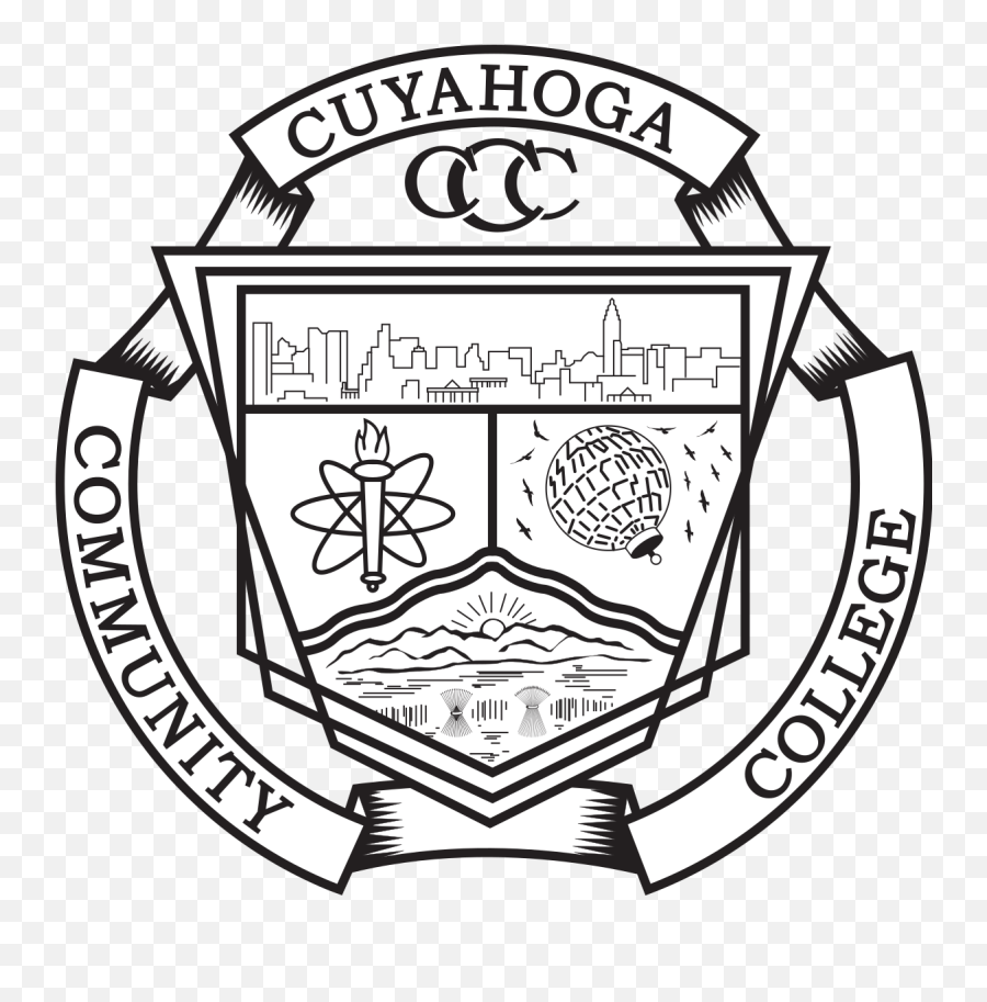 Drawing Community White - Cuyahoga Community College Seal Cuyahoga Community College District Emoji,Community Helpers Clipart