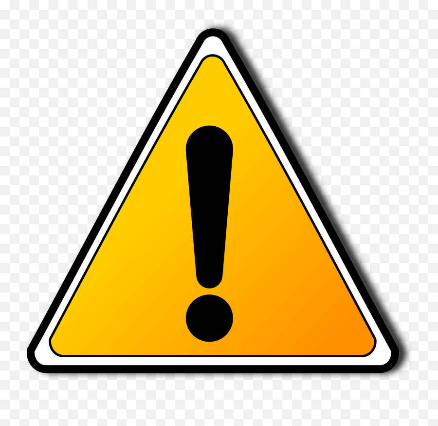 Attention Clipart Transparent - Caution Sign Png Emoji,Attention Clipart