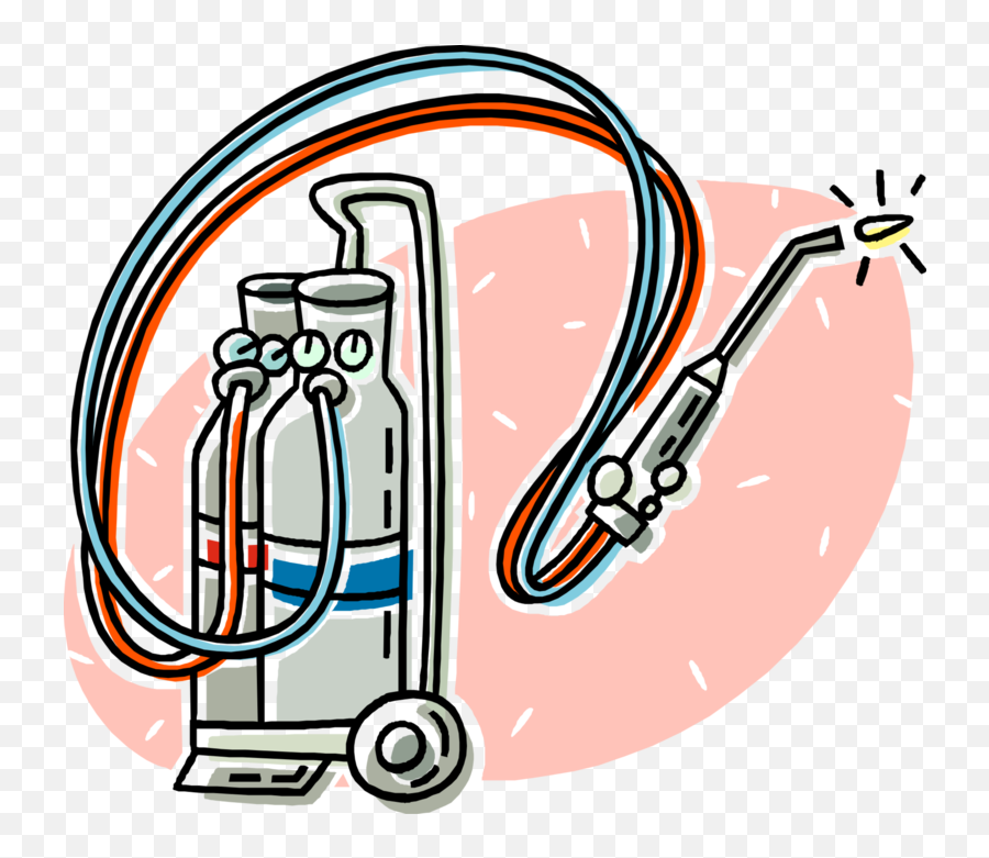 Vector Illustration Of Oxy - Acetylene Welding Equipment Oxy Acetylene Clip Art Emoji,Welding Clipart